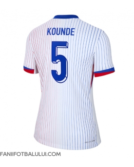 Franța Jules Kounde #5 Echipament de Fotbal Replică European 2024 Femei Deplasare